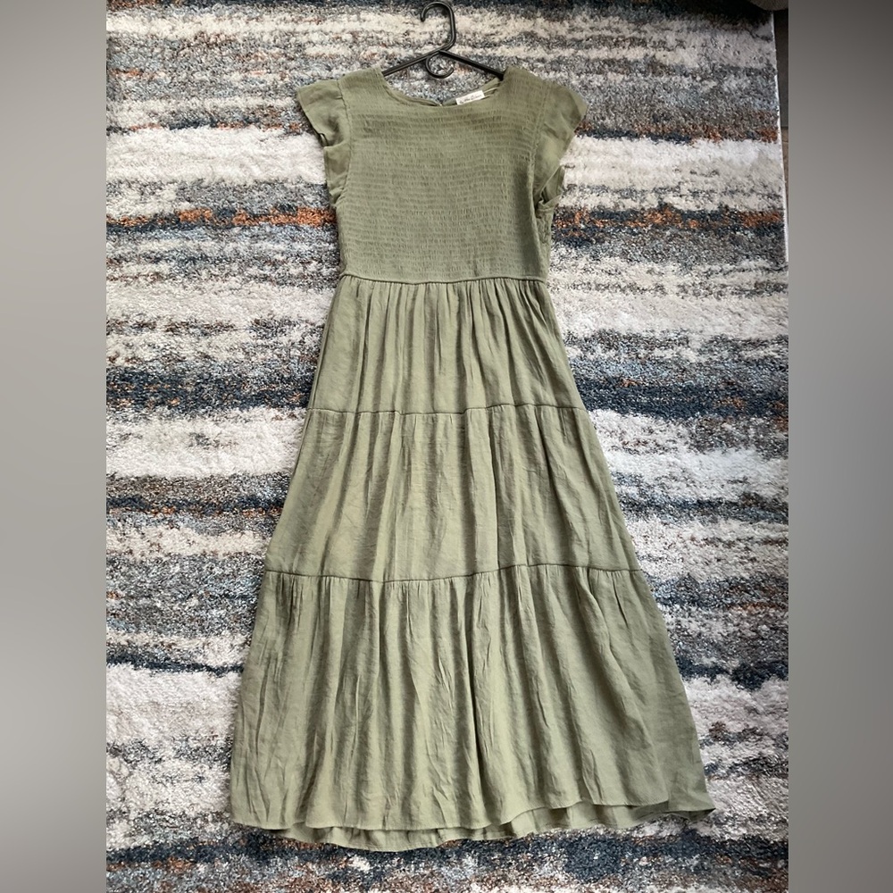 NWOT Sage green maxi dress